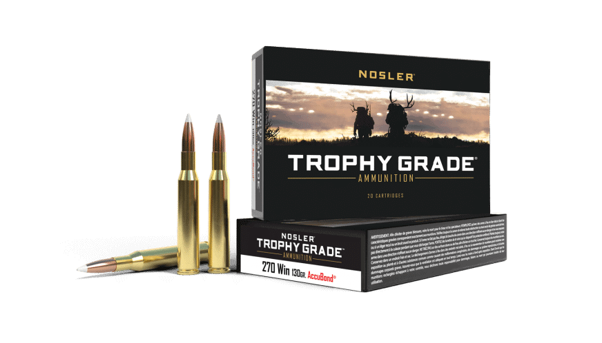 Nosler 270 Win 130gr AccuBond Trophy Grade Ammunition (20ct)