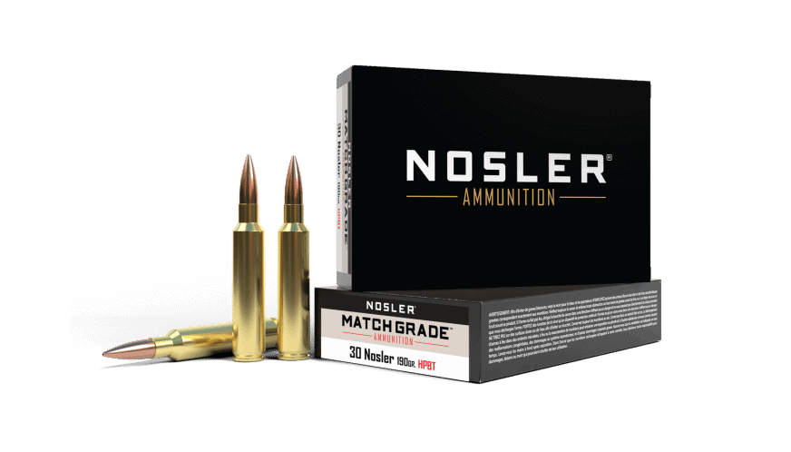Nosler 30 190gr Custom Competition Match Grade Ammunition (20ct)