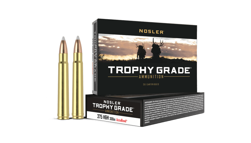 Nosler 375 H&H Mag 300gr AccuBond Trophy Grade Ammunition (20ct)