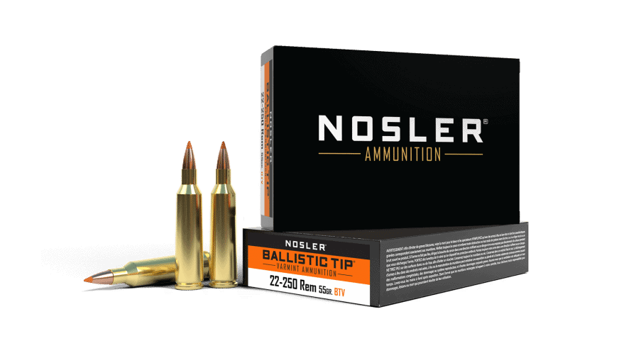 Nosler 22-250 Rem 55gr Ballistic Tip Varmint Ammunition (20ct)