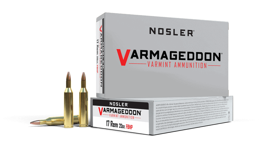 Nosler 17 Rem 20gr FBHP Varmageddon Ammunition (20ct)