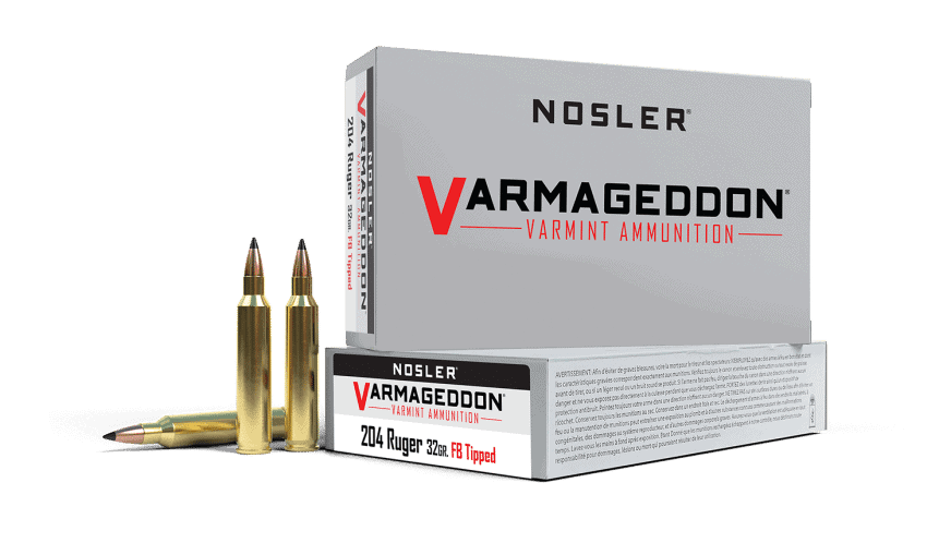 Nosler 204 Ruger 32gr Flat Base Tipped Varmageddon Ammunition (20ct)