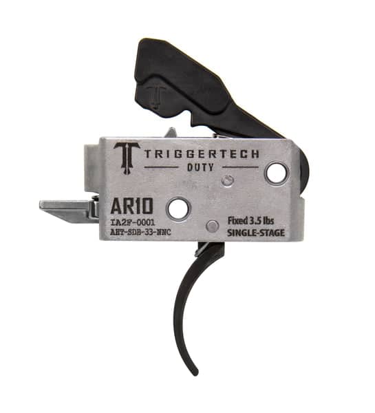 TriggerTech AR-10 Duty Single-Stage Trigger, PVD Black Curved