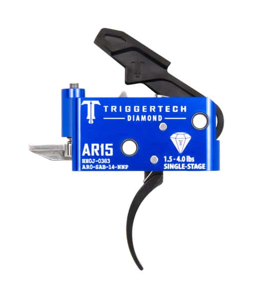 TriggerTech AR-15 Diamond Single-Stage Trigger, PVD Black Pro-Curved