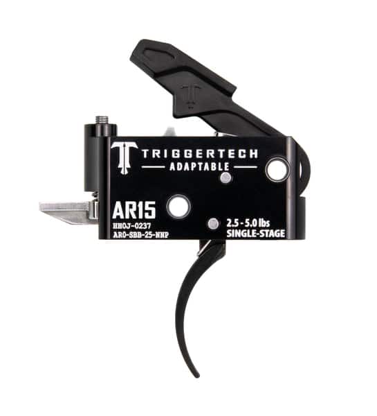 TriggerTech AR-15 Adaptable Single-Stage Trigger, PVD Black Pro-Curved