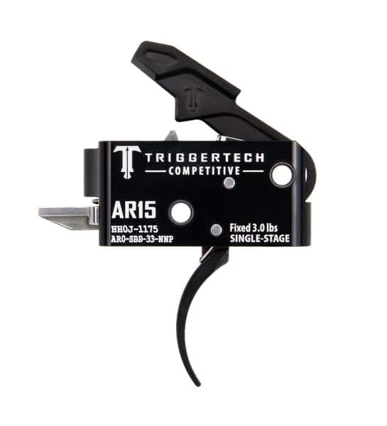 TriggerTech AR-15 Competitive Single-Stage Trigger, PVD Black Pro-Curved