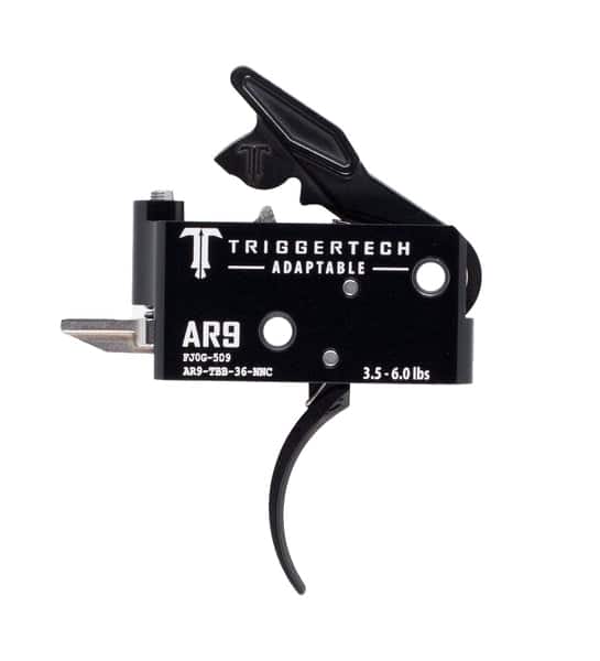 TriggerTech AR-9 Adaptable Trigger, PVD Black Curved