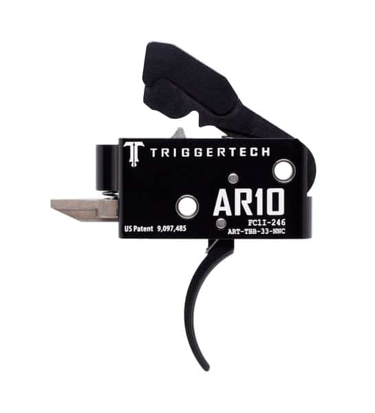 TriggerTech AR-10 Competitive Trigger, PVD Black Curved