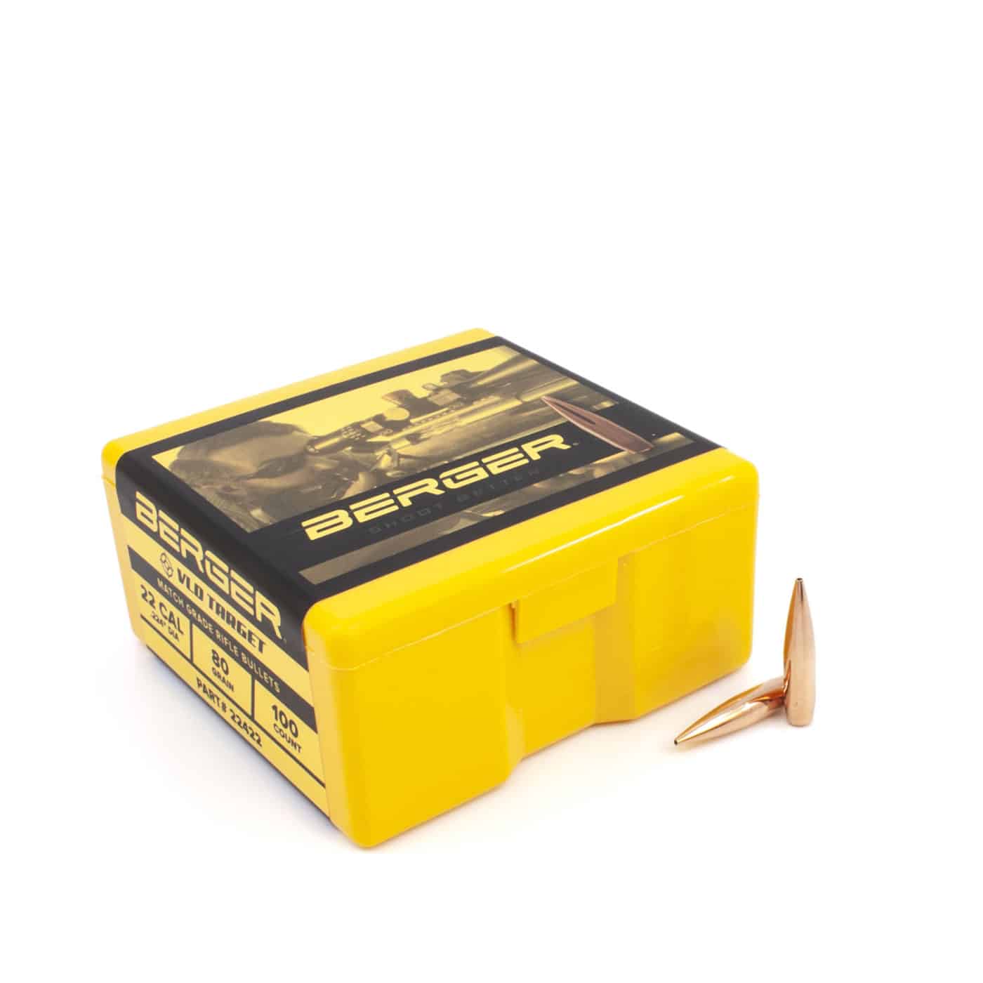 Berger 22 Cal 80Gr Vld Target Rifle Bullets