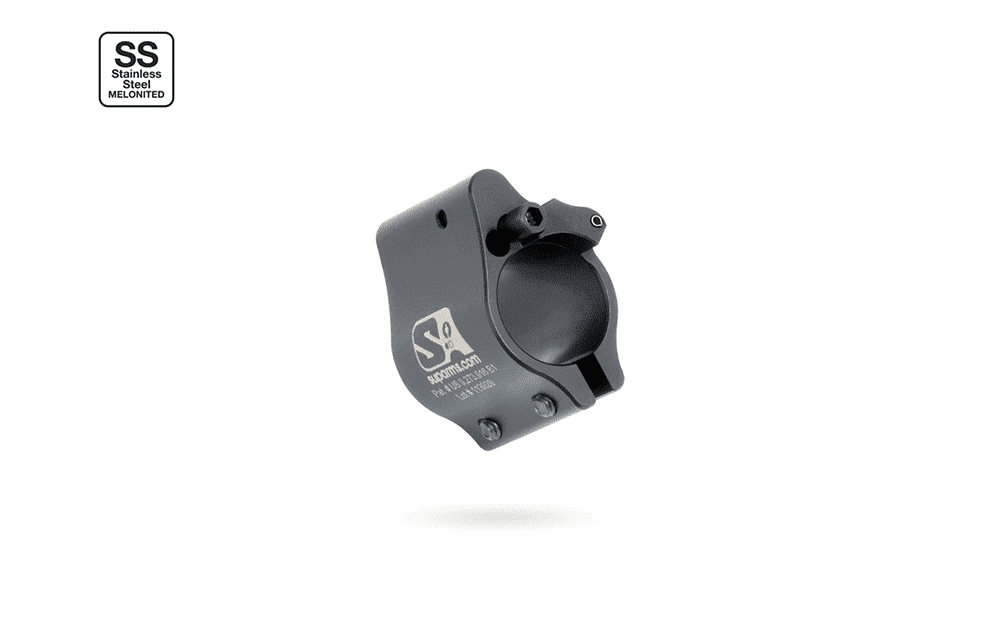 Superlative Arms .625" Adjustable Gas Block, Clamp On Mount, Melonite Finish