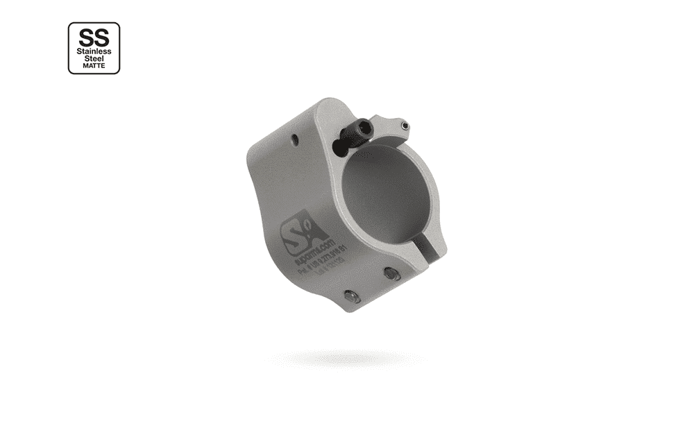 Superlative Arms .750" Adjustable Gas Block, Clamp On Mount, Stainless Matte