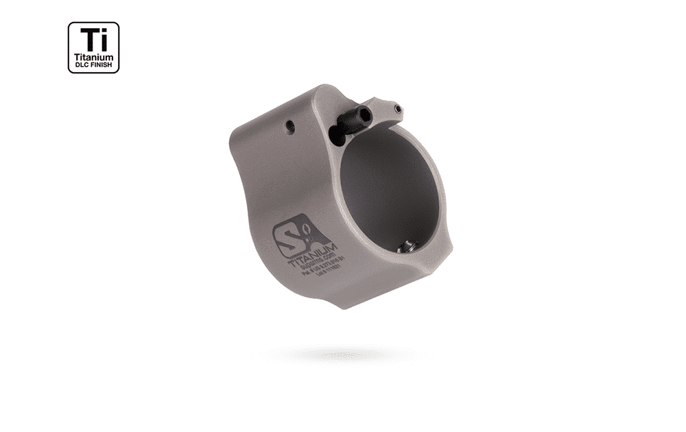 Superlative Arms .936&Quot; Adjustable Titanium Gas Block, Set Screw Mount, Grey Dlc