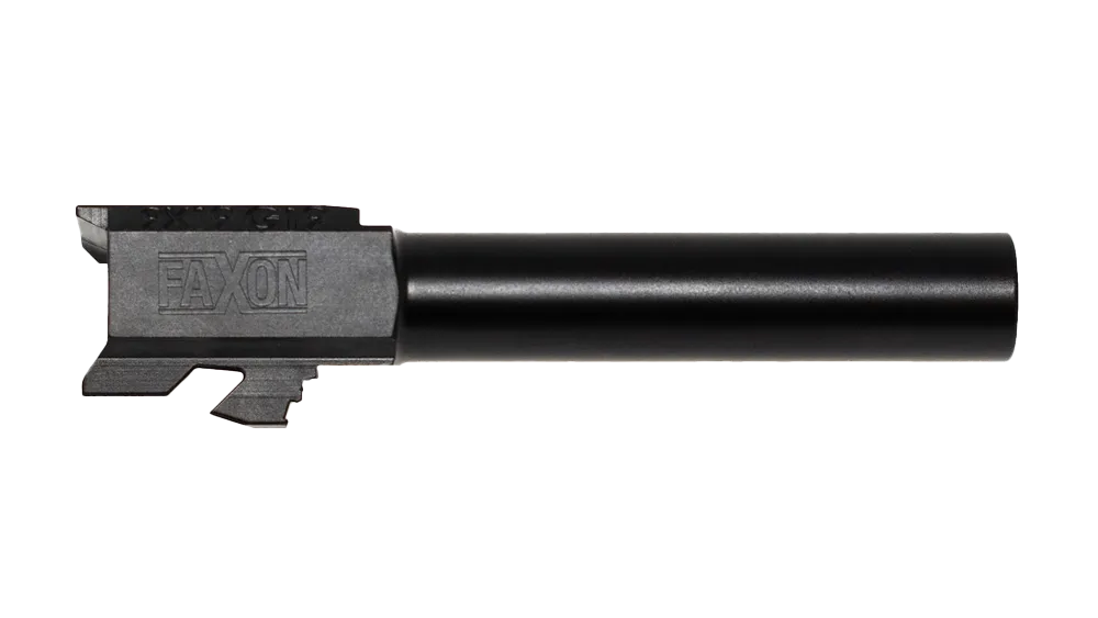 Faxon Duty Series 4150 CMV Black Nitride Non-Threaded 9mm Barrel for Glock 19 Gen 2–5