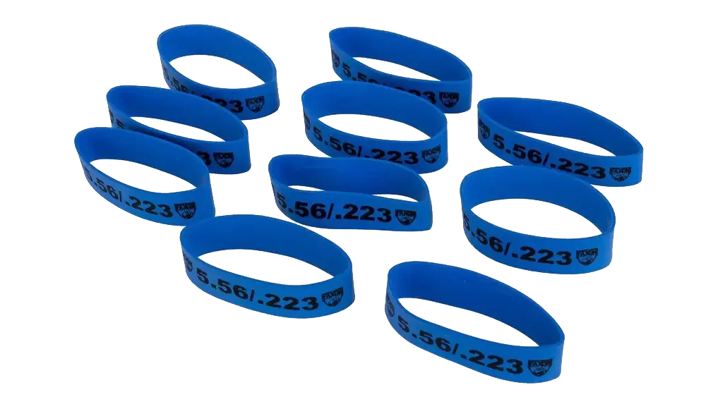 Faxon Magazine Marker Bands, 5.56 Blue, Pack of 10