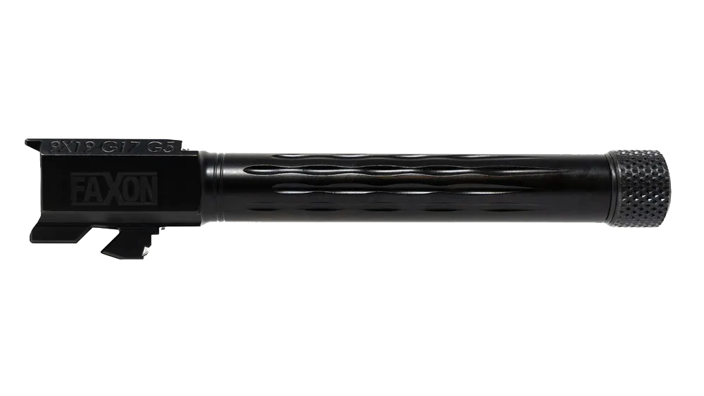 Faxon Match Series Flame Fluted 416R SS Black Nitride Threaded Barrel for Glock 17® Gen 5