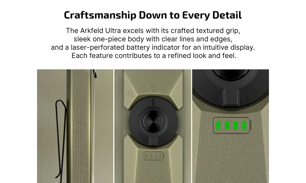 Olight Arkfeld Ultra 3-In-1 Edc Flashlight With O-Aluminum | 4000K-5000K | Olive Green - Image 6