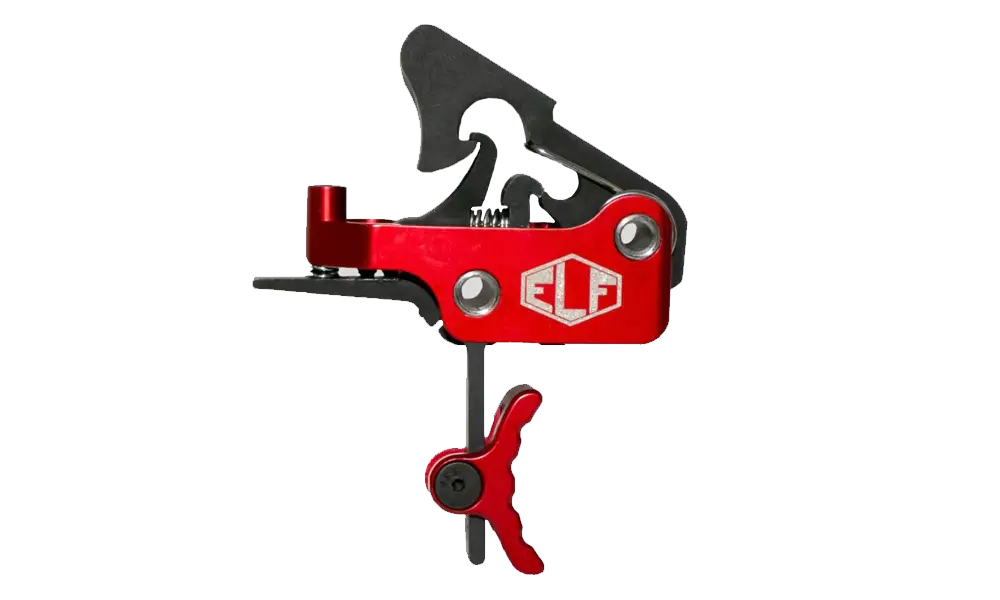 Elftmann ELF APEX, AR Drop-In Trigger, Curved, 2.75 lb, Red