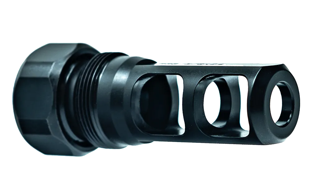 Faxon Muzzlok Stainless Steel Plan B Muzzle Brake, 5/8x24, .375" Bore