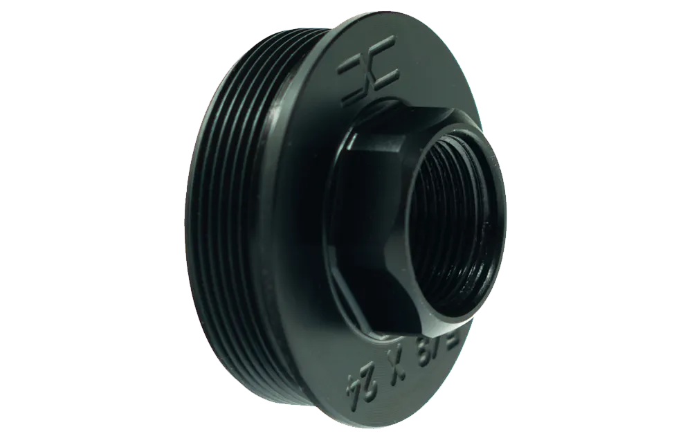Faxon Stainless Steel Direct Thread to Hub Adapter, 5/8x24