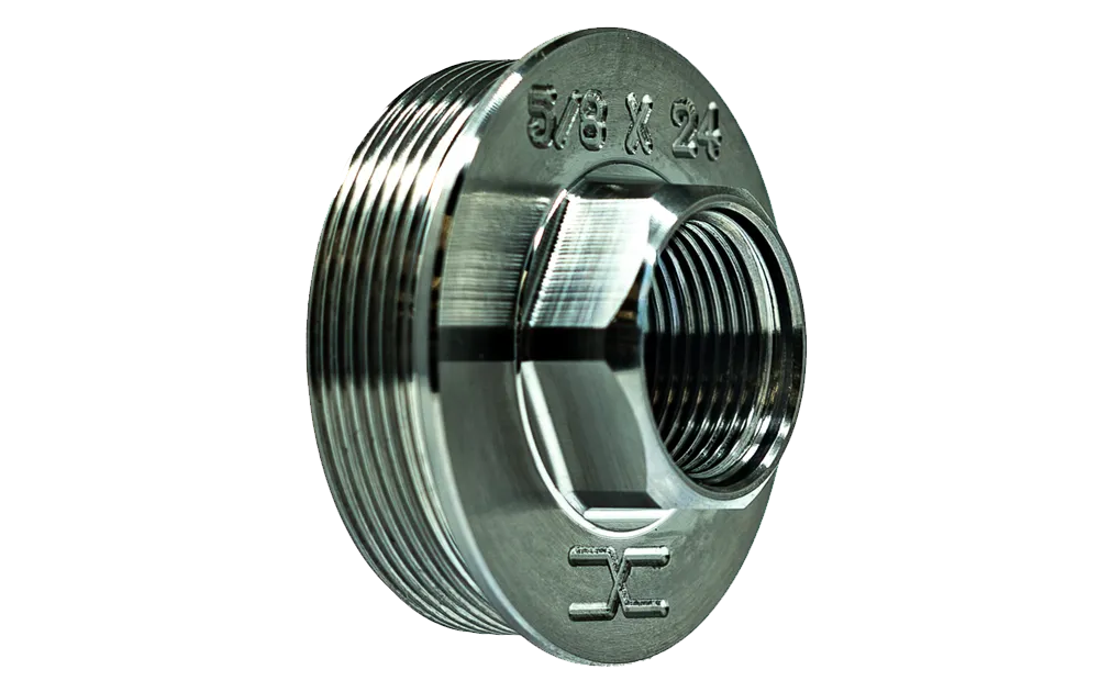 Faxon Titanium Direct Thread to Hub Adapter, 5/8x24