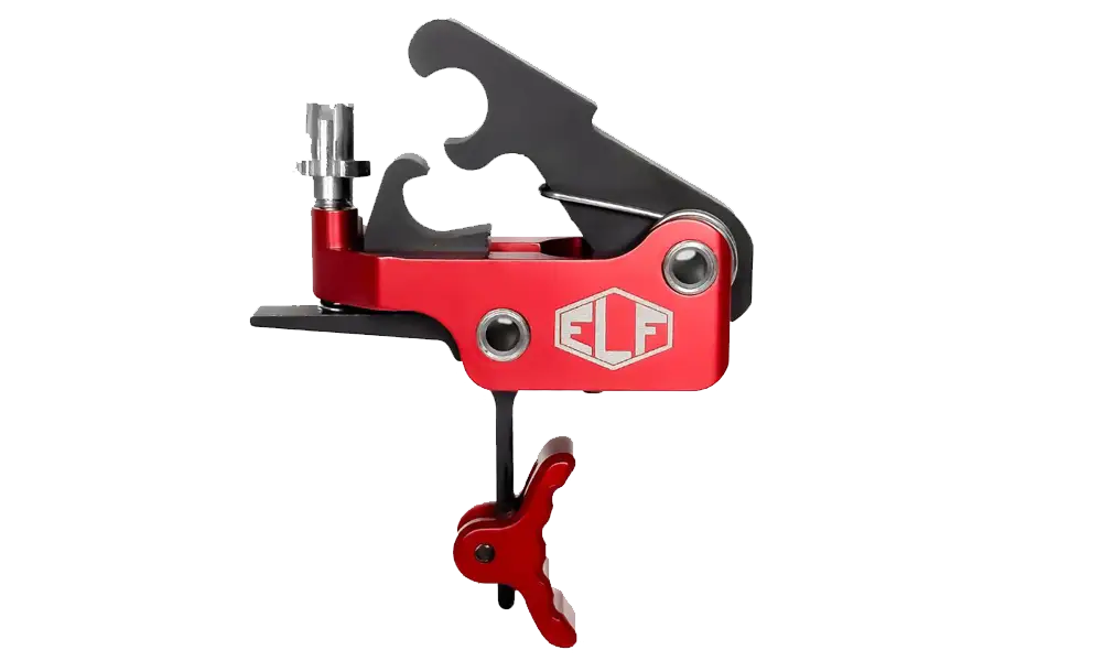 Elftmann ELF-SE, Drop-In AR Trigger with FA Knob, Curved, 2.75 lb, Red
