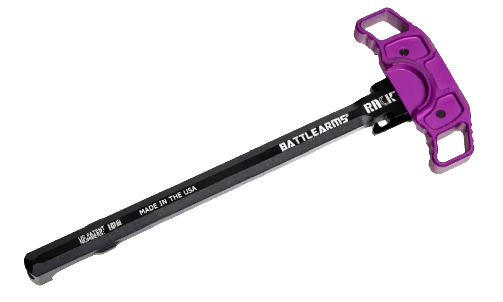 Battle Arms Development RACK Monolithic Ambidextrous Charging Handle For AR-15/M4/M16, Size D, Purple