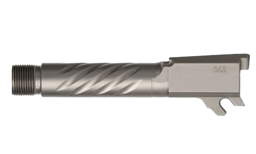 Ballistic Advantage Standard Threaded Barrel with Spiral Fluting for SIG P365, Light Gray, No LCI