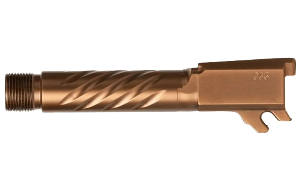 Ballistic Advantage Standard Threaded Barrel with Spiral Fluting for SIG P365, Copper, LCI