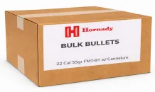 Hornady 22 Cal 55Gr Fmj-Bt With Cannelure (Bulk / Oem)