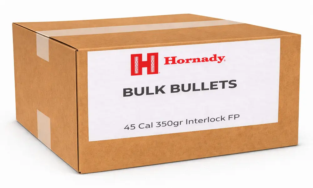 Hornady 45 Cal 350gr Interlock FP (Bulk / OEM)
