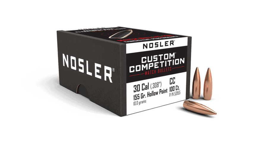 Nosler 30 Cal 155gr HPBT Custom Competition (100ct)