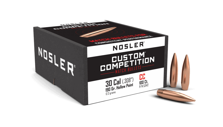 Nosler 30 Cal 190gr HPBT Custom Competition (100ct)