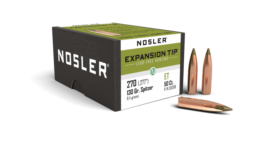 Nosler 270 Cal 130gr Expansion Tip Lead Free (50ct)