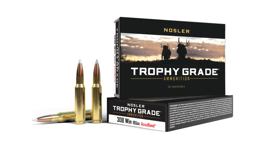 Nosler 308 Win 165gr AccuBond Trophy Grade Ammunition (20ct)