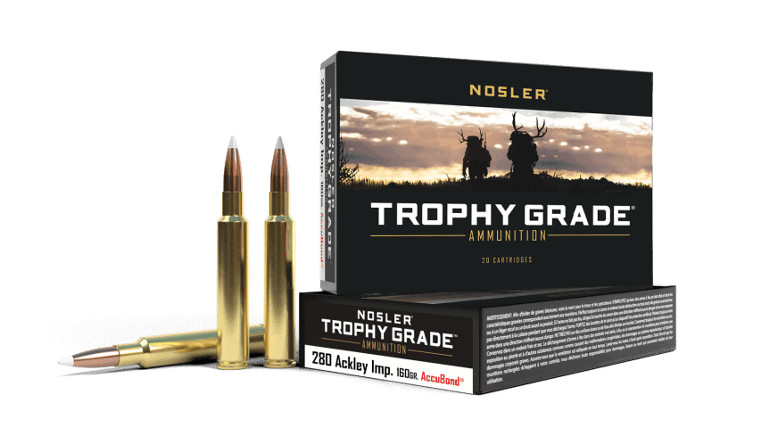 Nosler 280 Ackley Improved 160gr AccuBond Trophy Grade Ammunition (20ct)