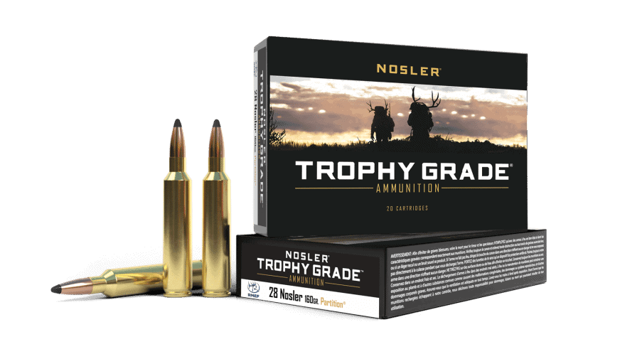 Nosler 28 160gr Partition Trophy Grade Ammunition (20ct)
