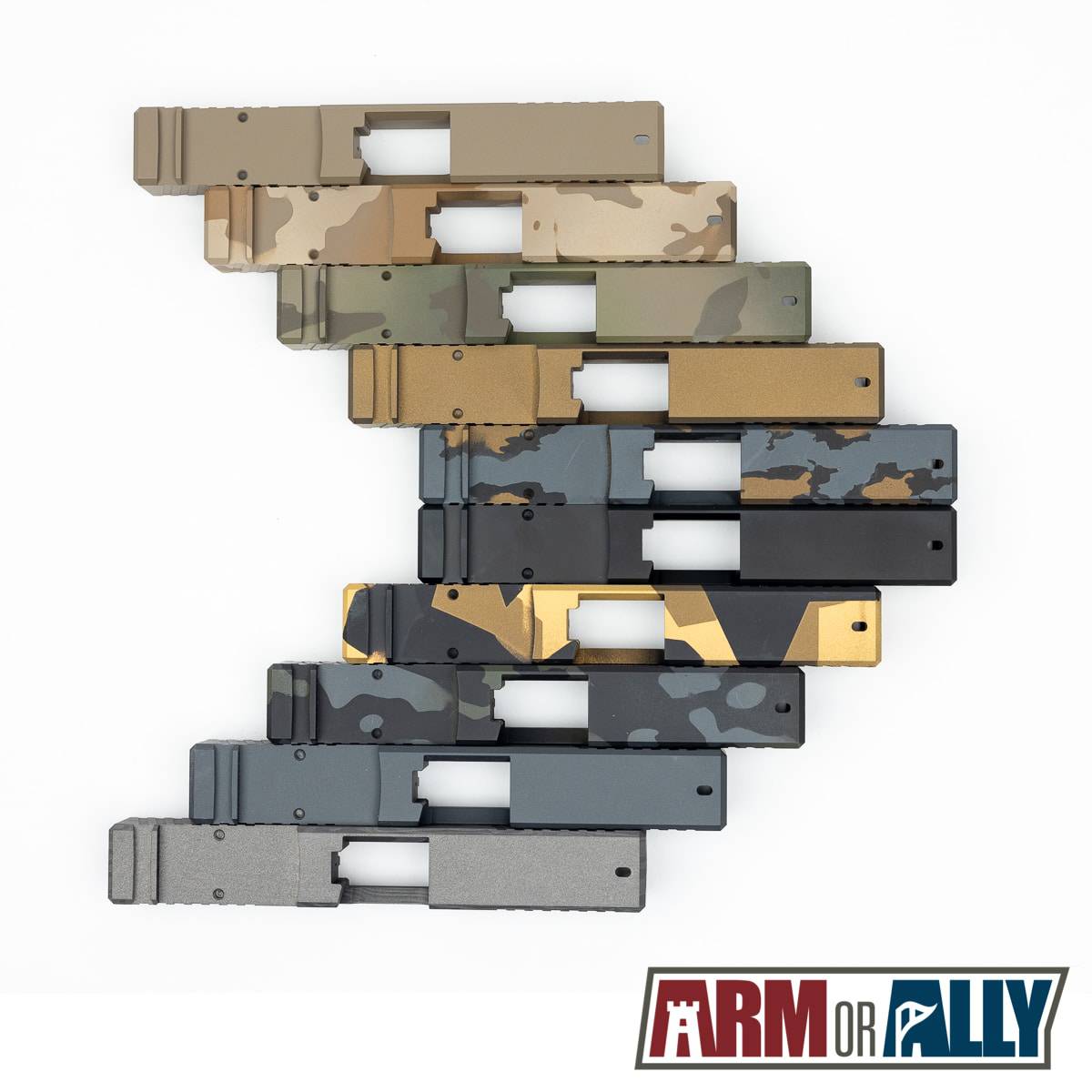 AOA G19 Duty Slide Arm Or Ally Duty Slide w/ RMR Cut For Glock 26 Arm Or Ally Duty Slide w/ RMR Cut For Glock 20 Arm Or Ally Duty Slide w/ RMS Cut For Glock 43 Arm Or Ally Duty Slide w/ RMR Cut For Glock 21 Arm Or Ally Duty Slide w/ RMR Cut For Glock 19