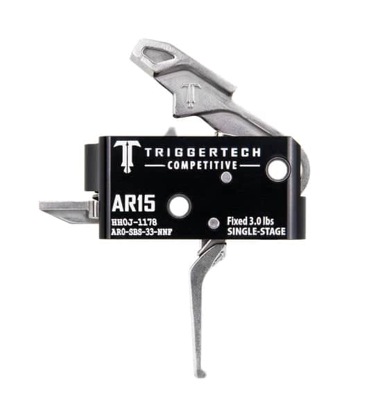 TriggerTech AR-15 Competitive Single-Stage Trigger, Stainless Flat