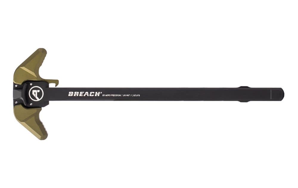 Aero Precision AR-10 BREACH Ambidextrous Charging Handle, Large Lever, OD Green / Black