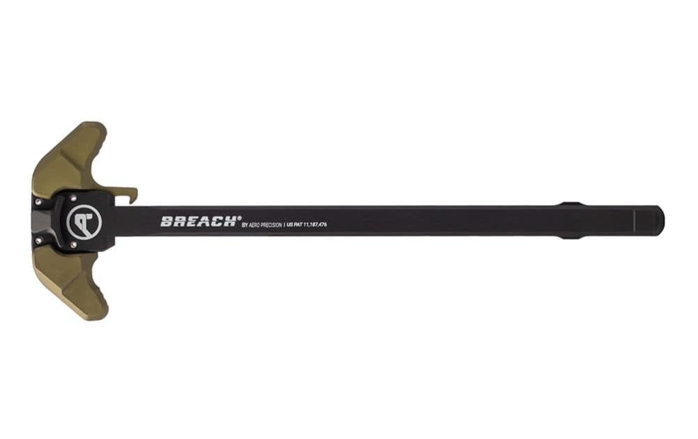 Aero Precision AR-10 BREACH Ambidextrous Charging Handle, Small Lever, OD Green / Black