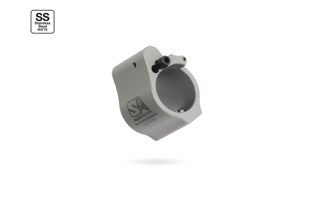Superlative Arms .750" Adjustable Gas Block, Set Screw Mount, Stainless Matte