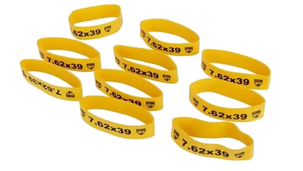 Faxon Magazine Marker Bands, 7.62 Yellow, Pack of 10