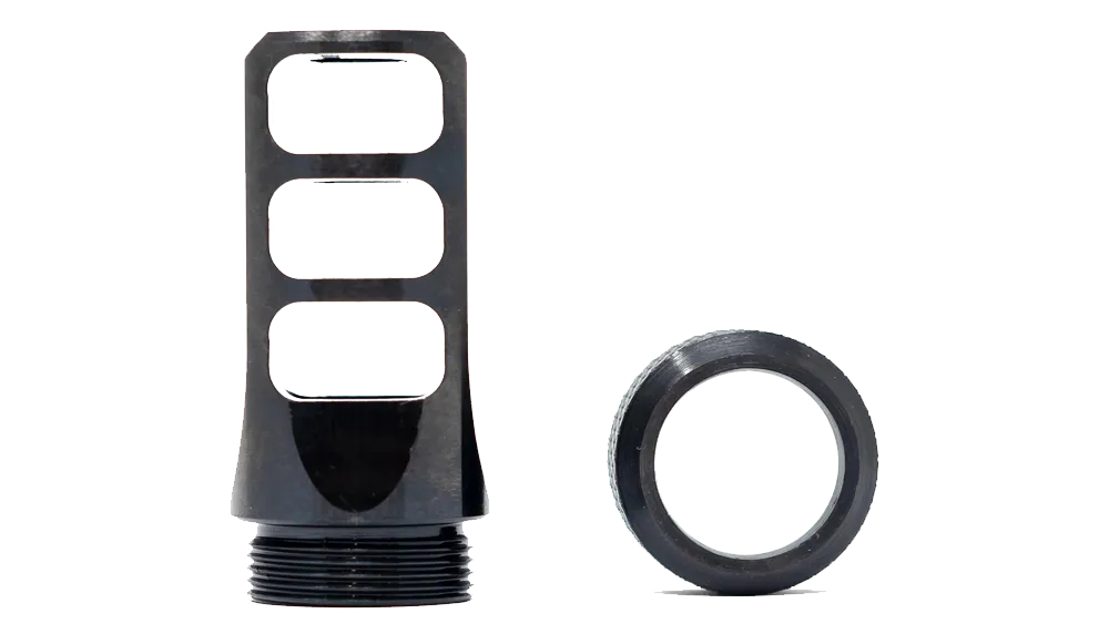 Faxon MuzzLok 3-Port Muzzle Brake, 8.6 BLK, M18x1.5