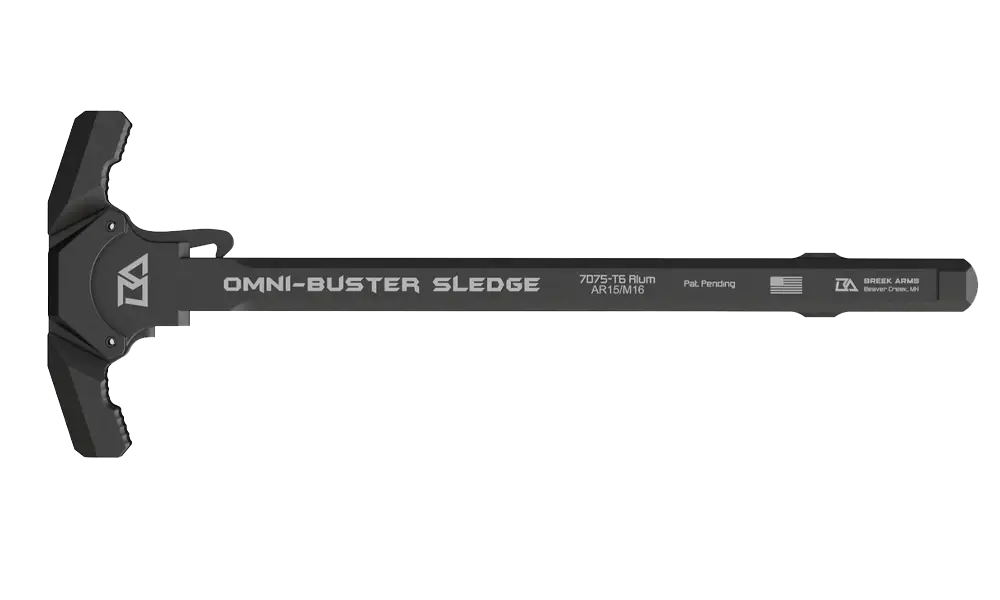 Breek Arms Sledgehammer Omni-Buster AR-15 Charging Handle, Ambidextrous, Black