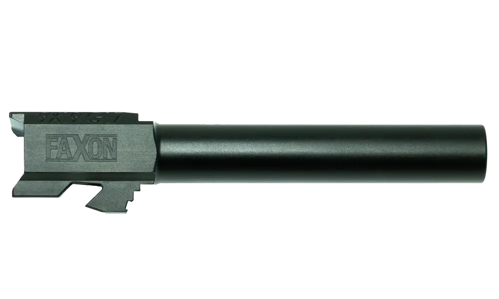 Faxon Firearms Duty Barrel, Glock 17, Gen 2-4, Black Nitride